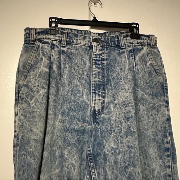 Vintage 90s 80s 530 Levi's Acid Wash pleated Jeans size 36 made in USA cotton - Picture 2 of 11